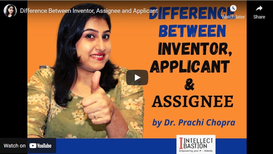 Difference between Inventor, Applicant & Assignee