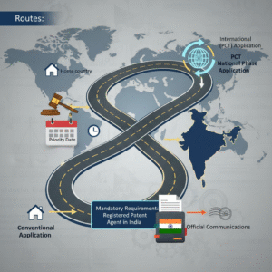 patent filing routes to India