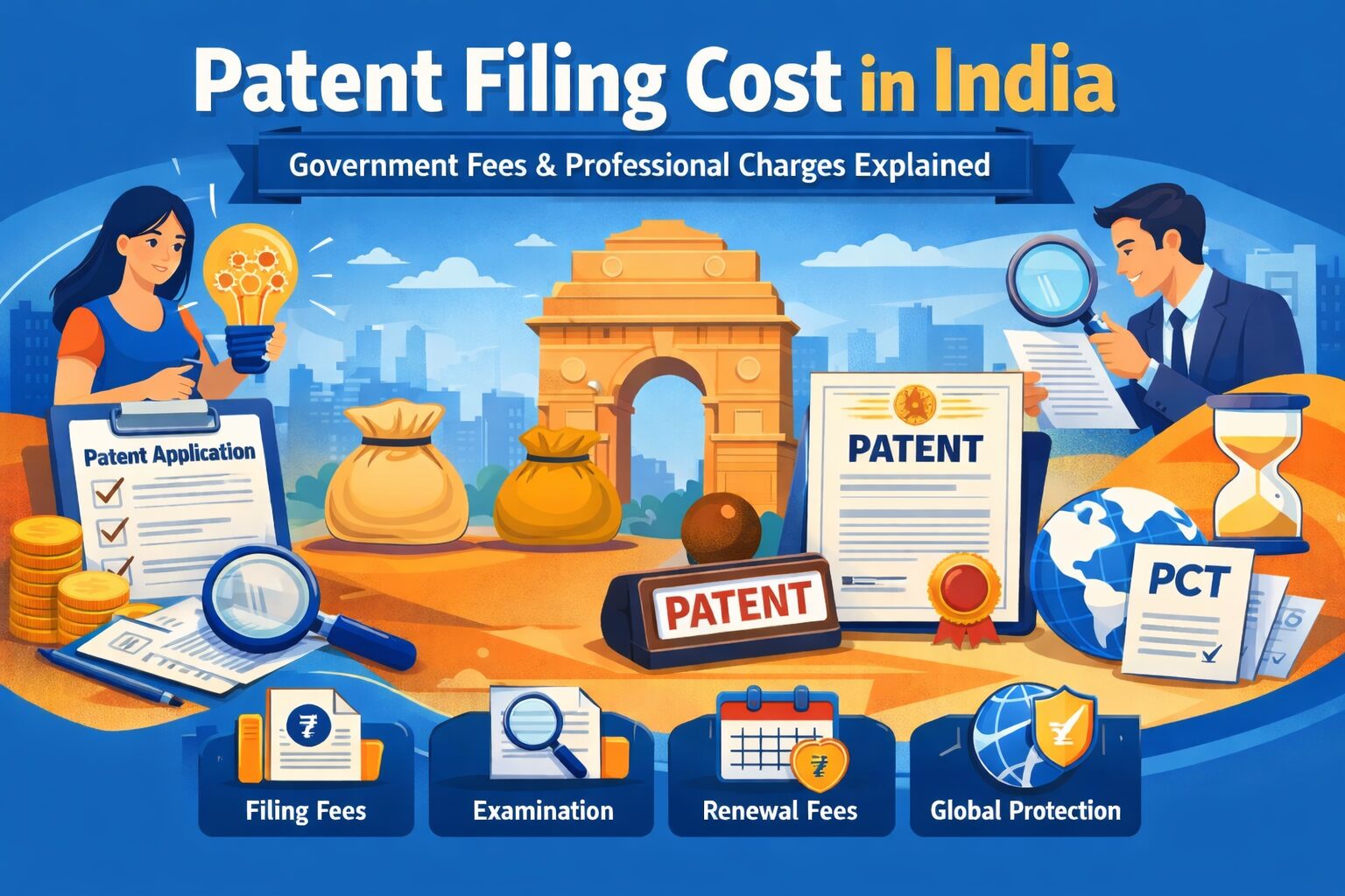 You are currently viewing Patent Filing Cost in India: Government Fees and Professional Charges – A Complete Guide