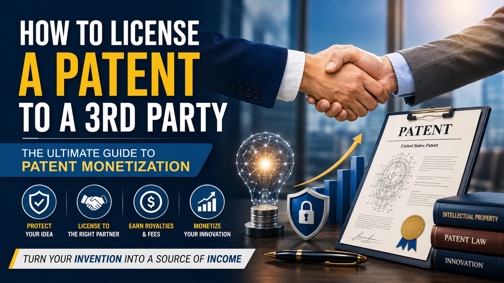 You are currently viewing How to License a Patent to a 3rd Party: The Ultimate Guide to Patent Monetization